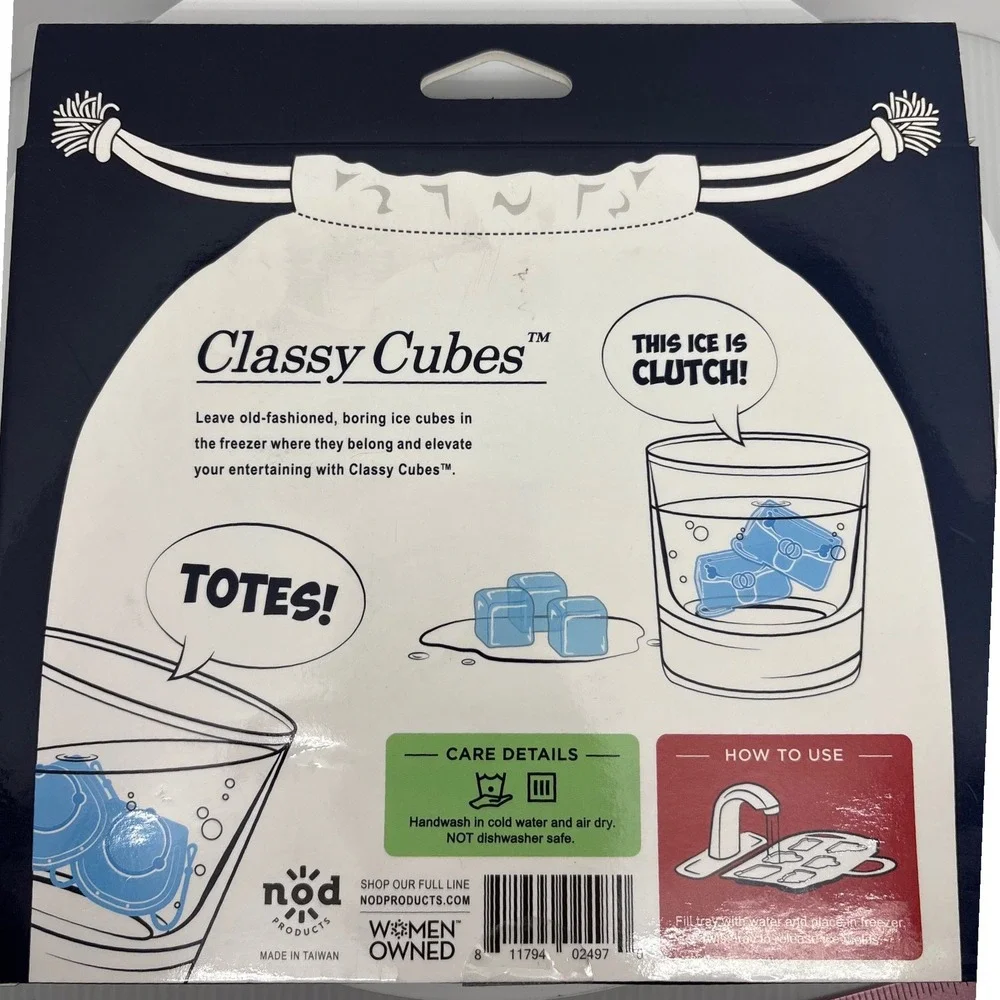 Nod Classy Cubes Ice Mold Shapes Handbag‎ Purse Theme New Party Hostess House